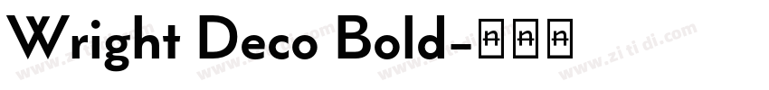 Wright Deco Bold字体转换
